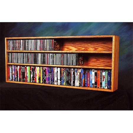 Wood Shed Wood Shed 312-4 W Solid Oak Wall or Shelf Mount for CD and DVD-VHS tape-Book Cabinet 312-4 W